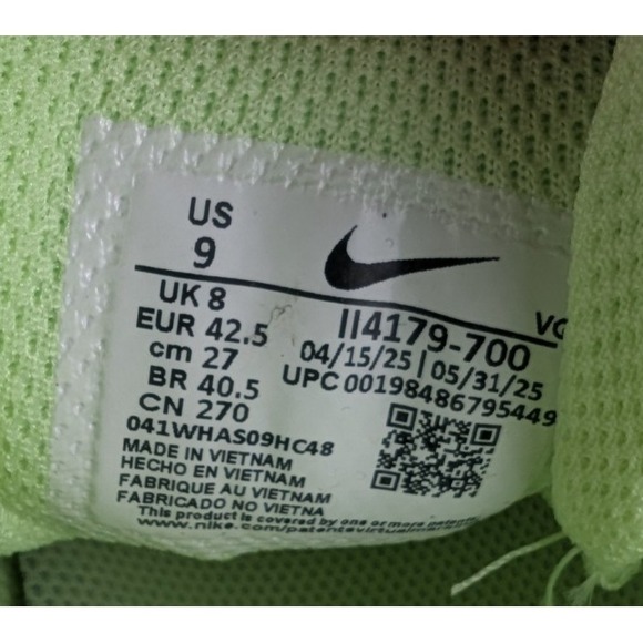 Nike Air Zoom Cross Turf Barely Volt/Black Running Shoes Mens Sz 9 - II4179 700 - Picture 8 of 8